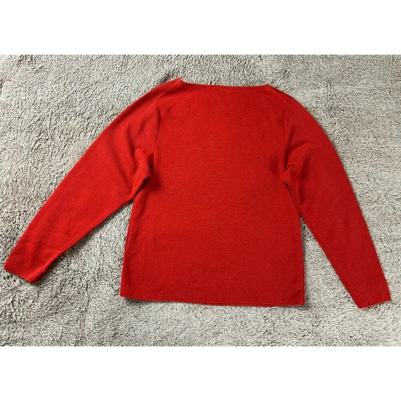 Lafayette 148 metallic boatneck sweater top red Size XS - Picture 14 of 16